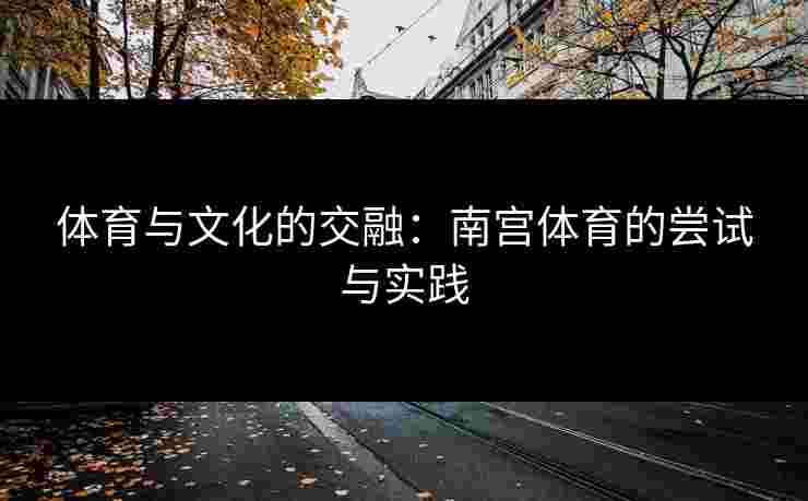 体育与文化的交融：南宫体育的尝试与实践